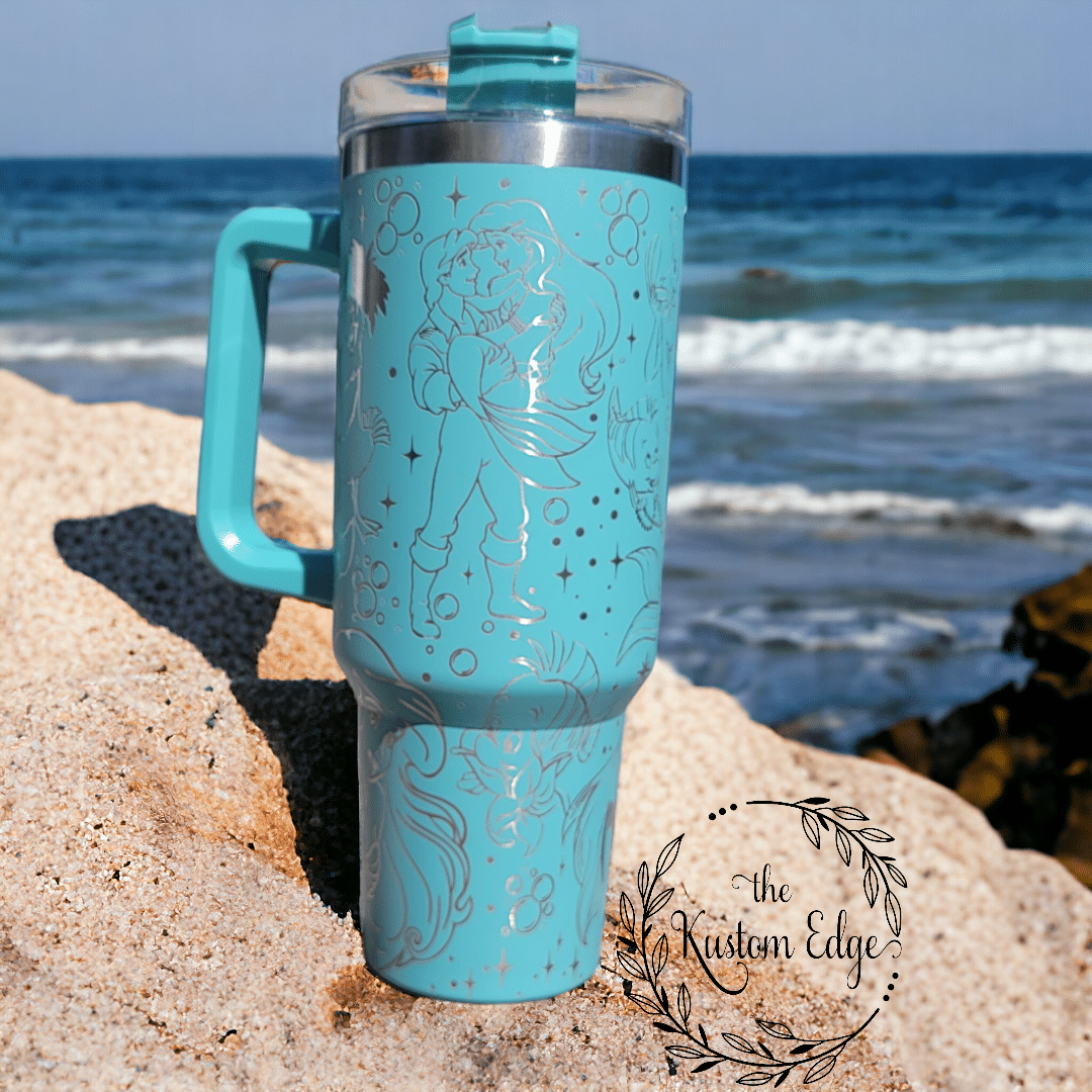 Little Mermaid Laser Engraved Tumbler image 2