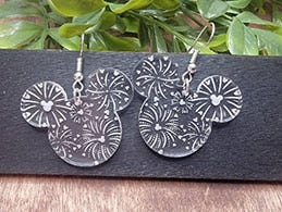 Fireworks Mouse Head Drop Earrings image 1