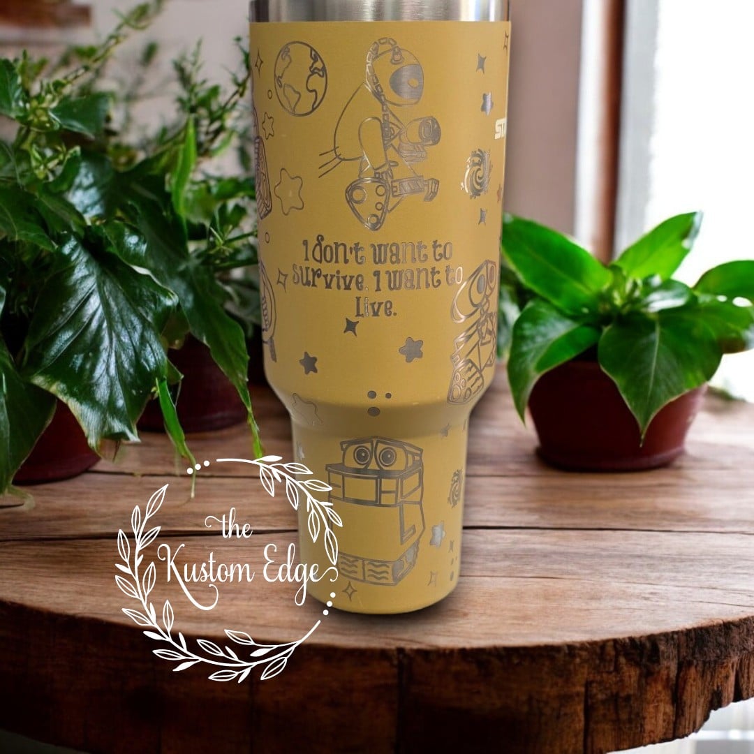 Wall-E Laser Engraved Stainless Steel Tumbler image 2
