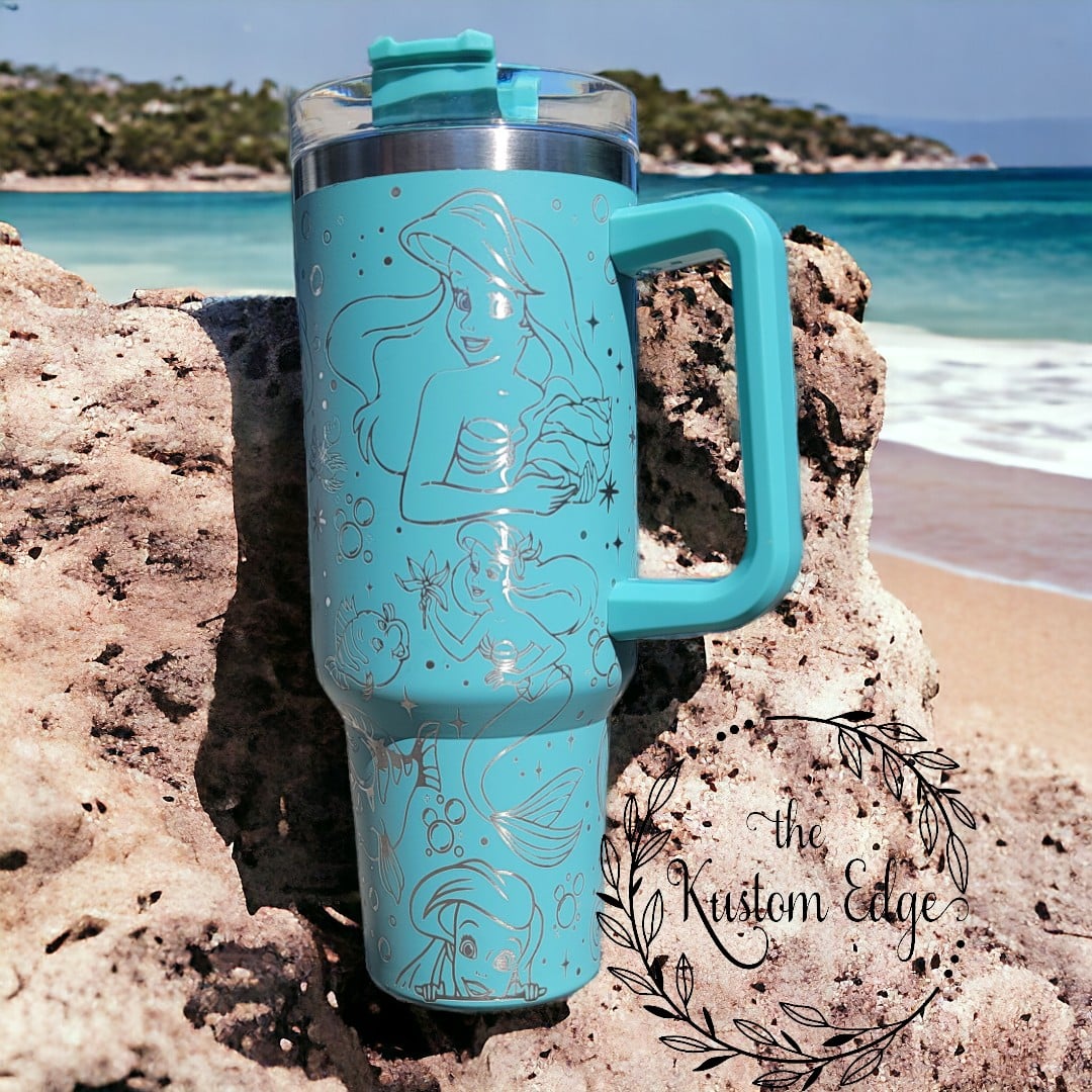 Little Mermaid Laser Engraved Tumbler image 3