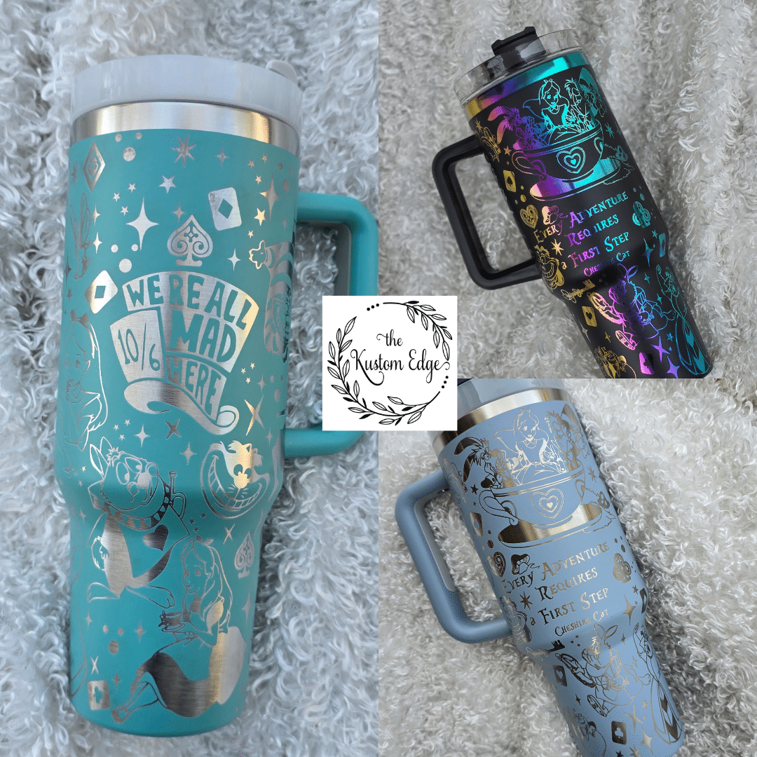 Alice in Wonderland Laser Engraved Tumbler image 3