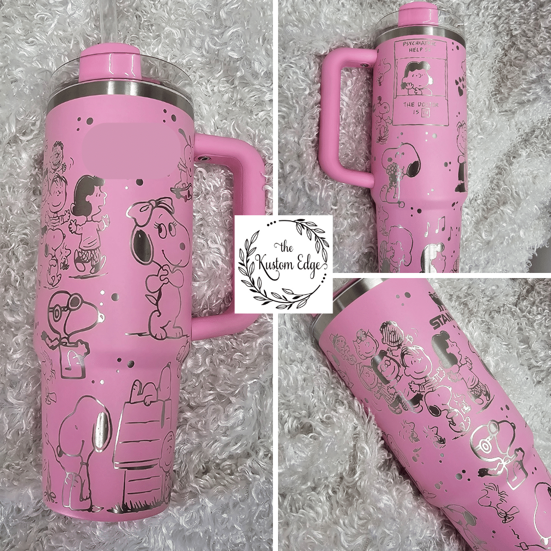 Peanuts and the Gang Laser Engraved Stainless Steel Tumbler image 0