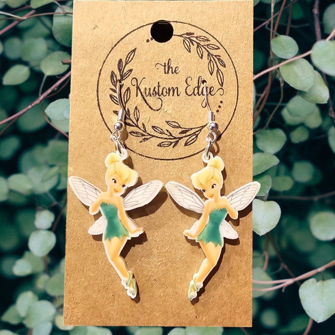 Tinker Bell Acrylic Earrings image 0