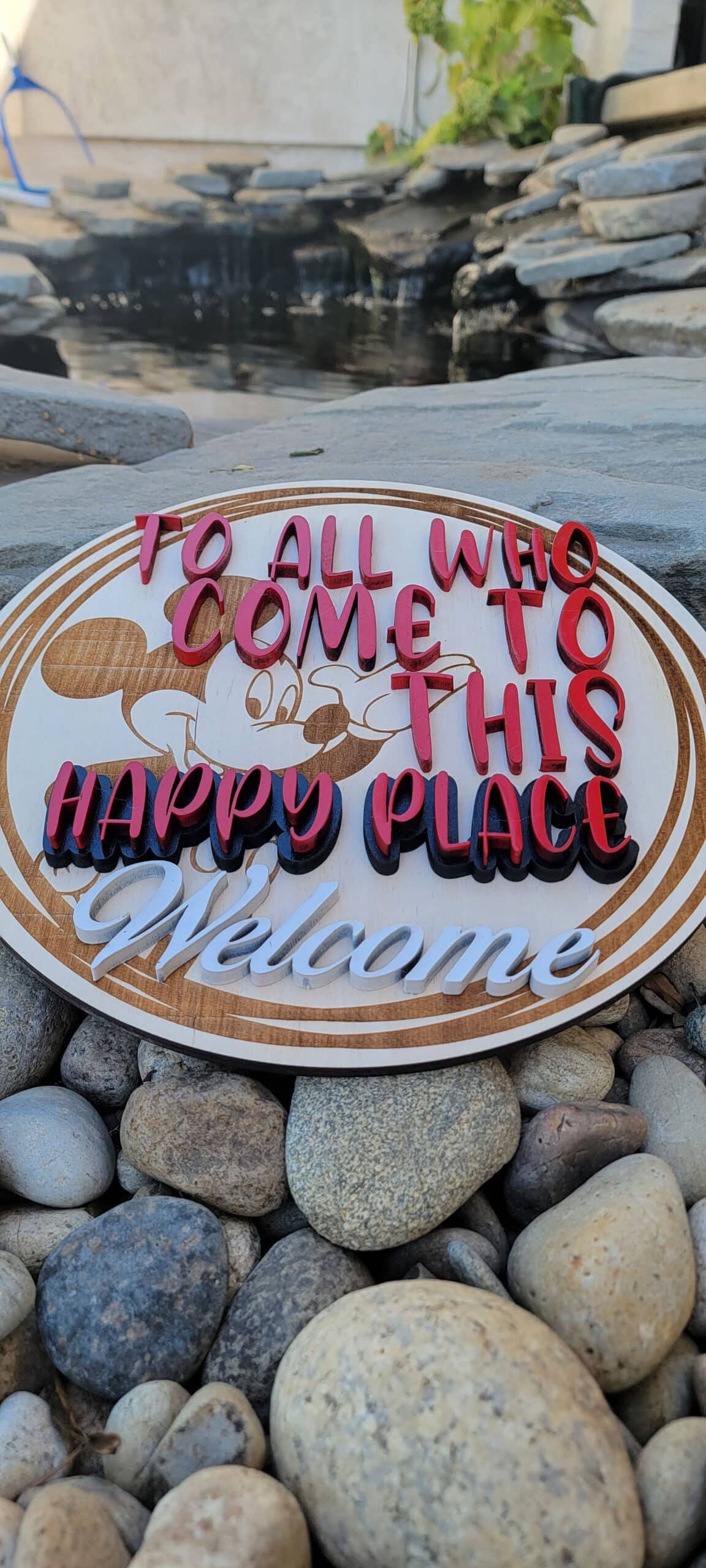 To All Who Come To This Happy Place Welcome 12" Sign image 2