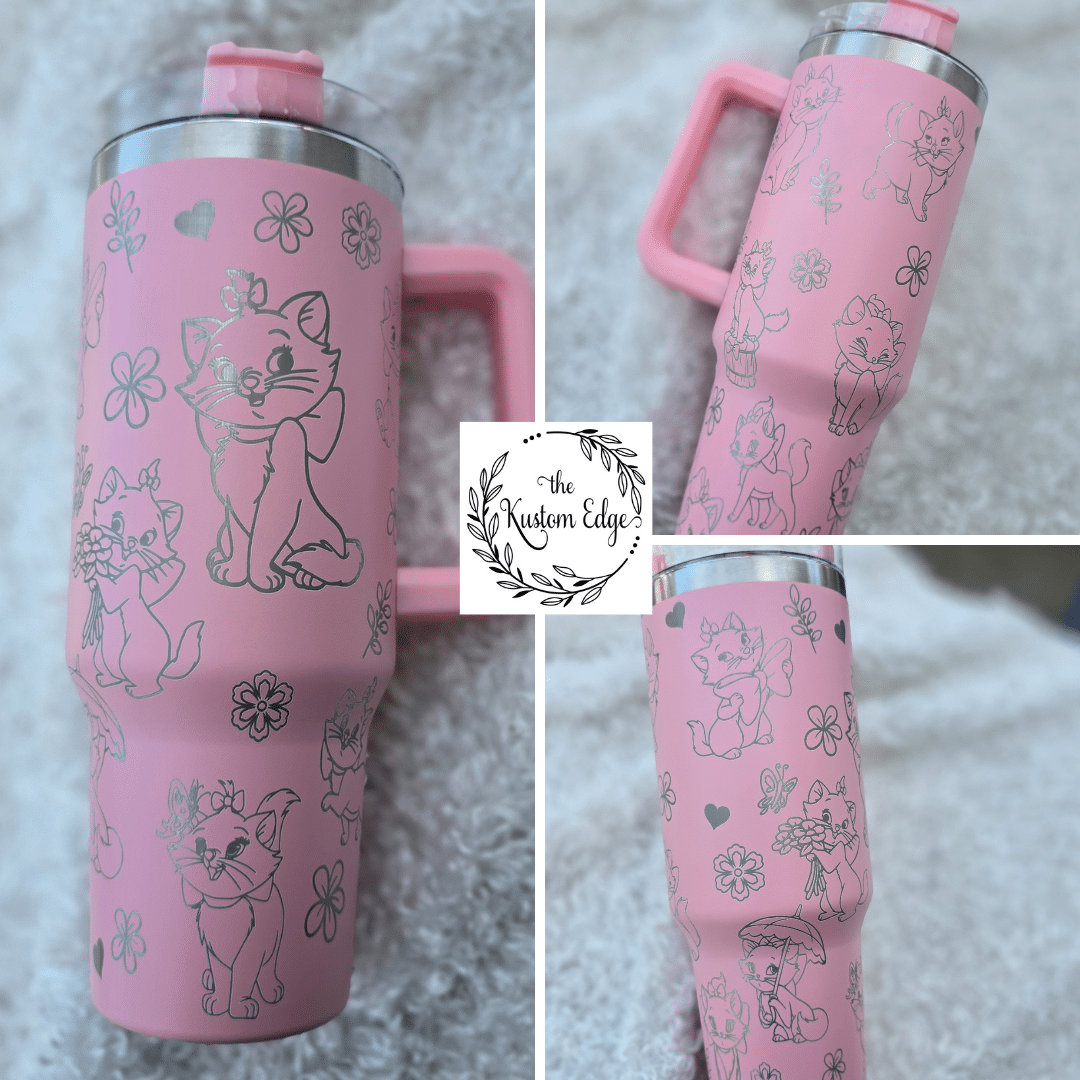 Marie "The Aristocats" Laser Engraved Stainless Steel Tumbler image 0
