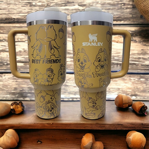 Chip and Dale Laser Engraved Tumbler image 2