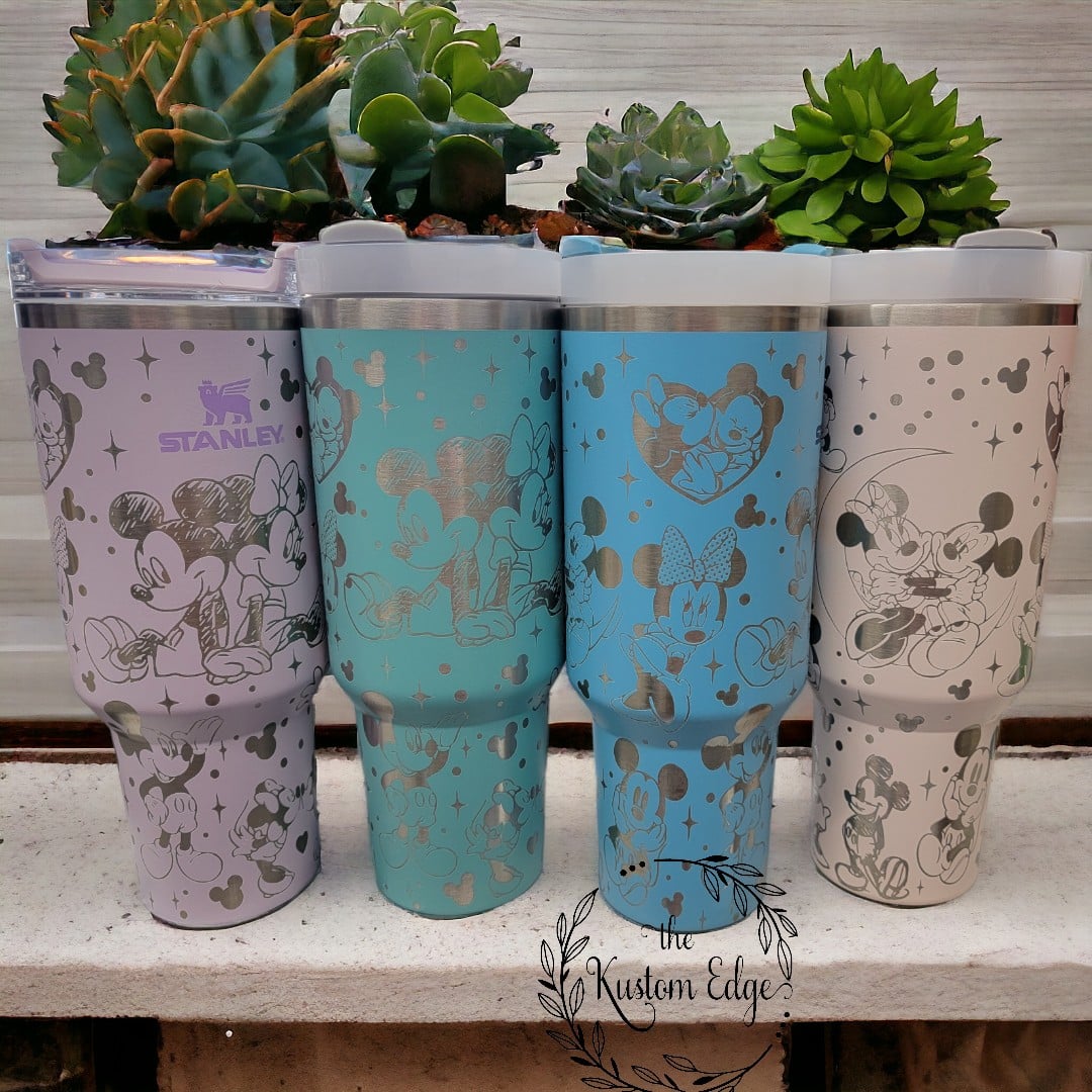 Mickey and Minnie Lovers Laser Engraved Tumbler image 2