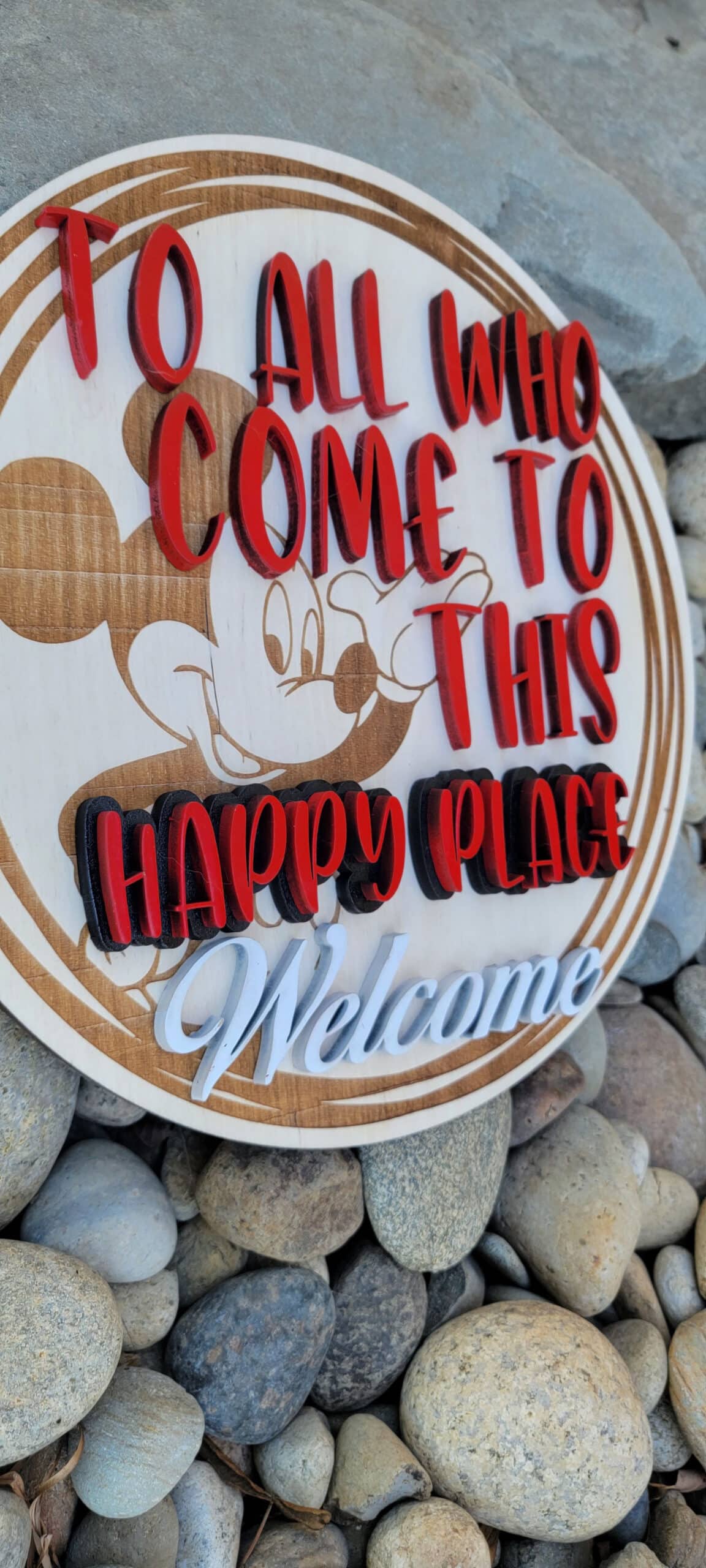 To All Who Come To This Happy Place Welcome 12" Sign image 1