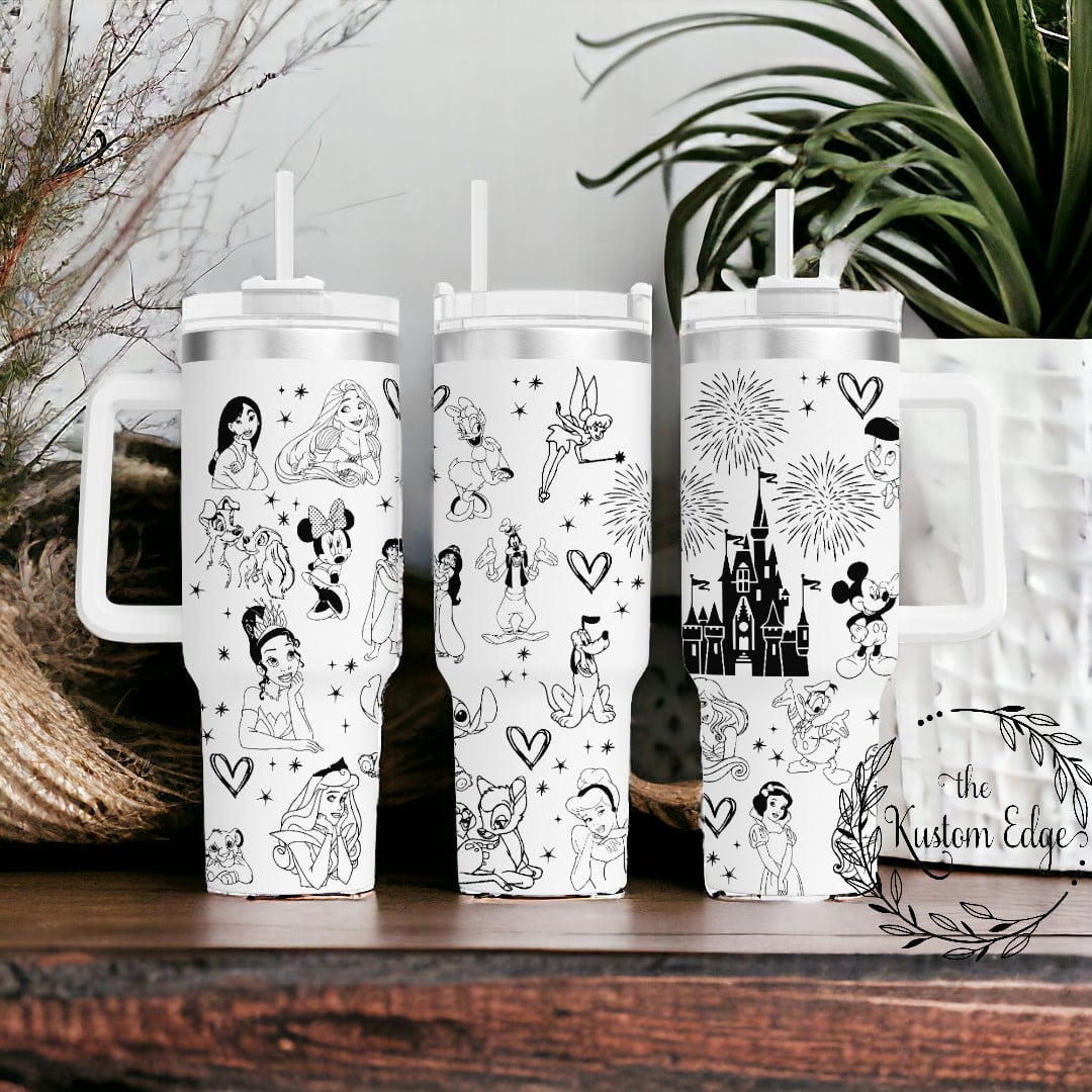 Disney Character Mashup Engraved Custom Tumbler image 3