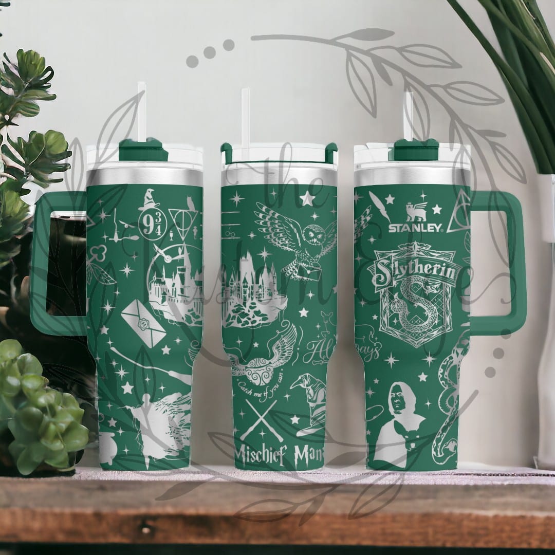 Slytherin House Harry Potter Stainless Steel Tumbler image 0