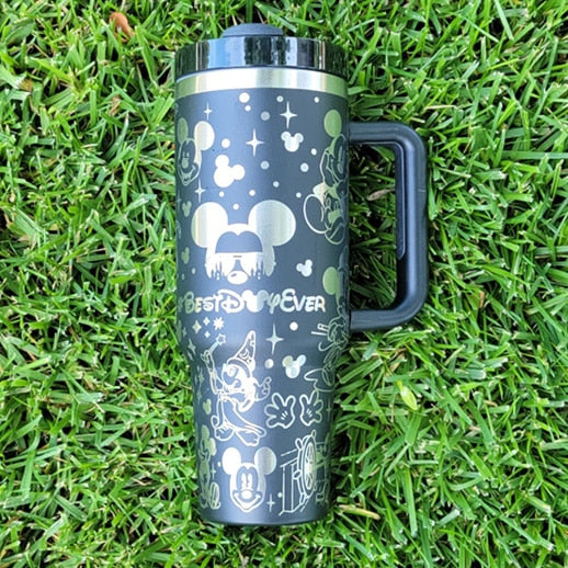 Best Day Ever Mickey Mouse Laser Engraved Tumbler image 1