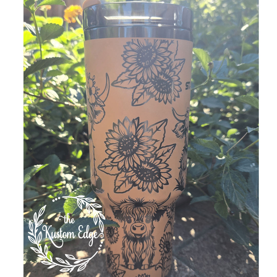 Highland Cow Laser Engraved Stainless Steel Tumbler image 3