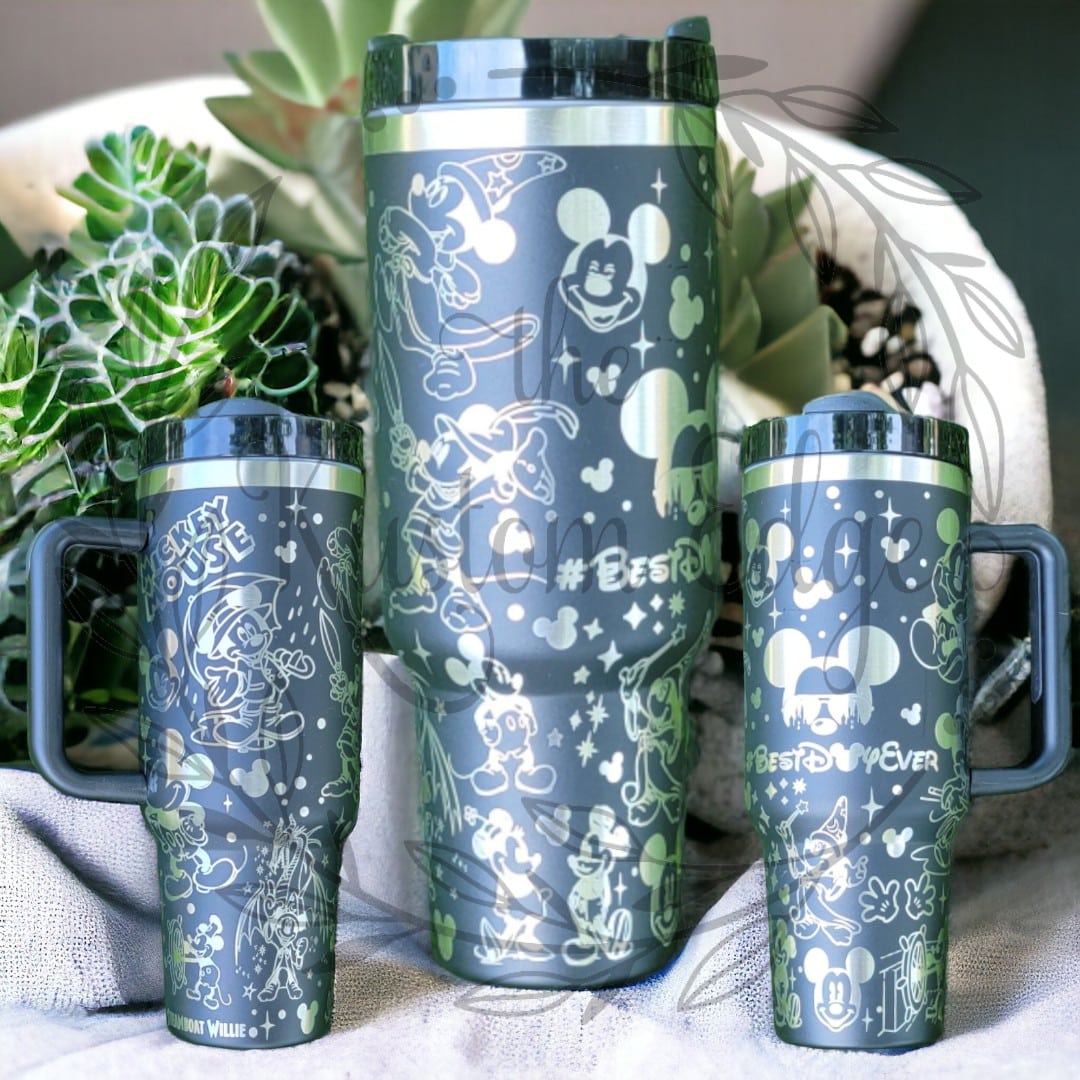 Best Day Ever Mickey Mouse Laser Engraved Tumbler image 3