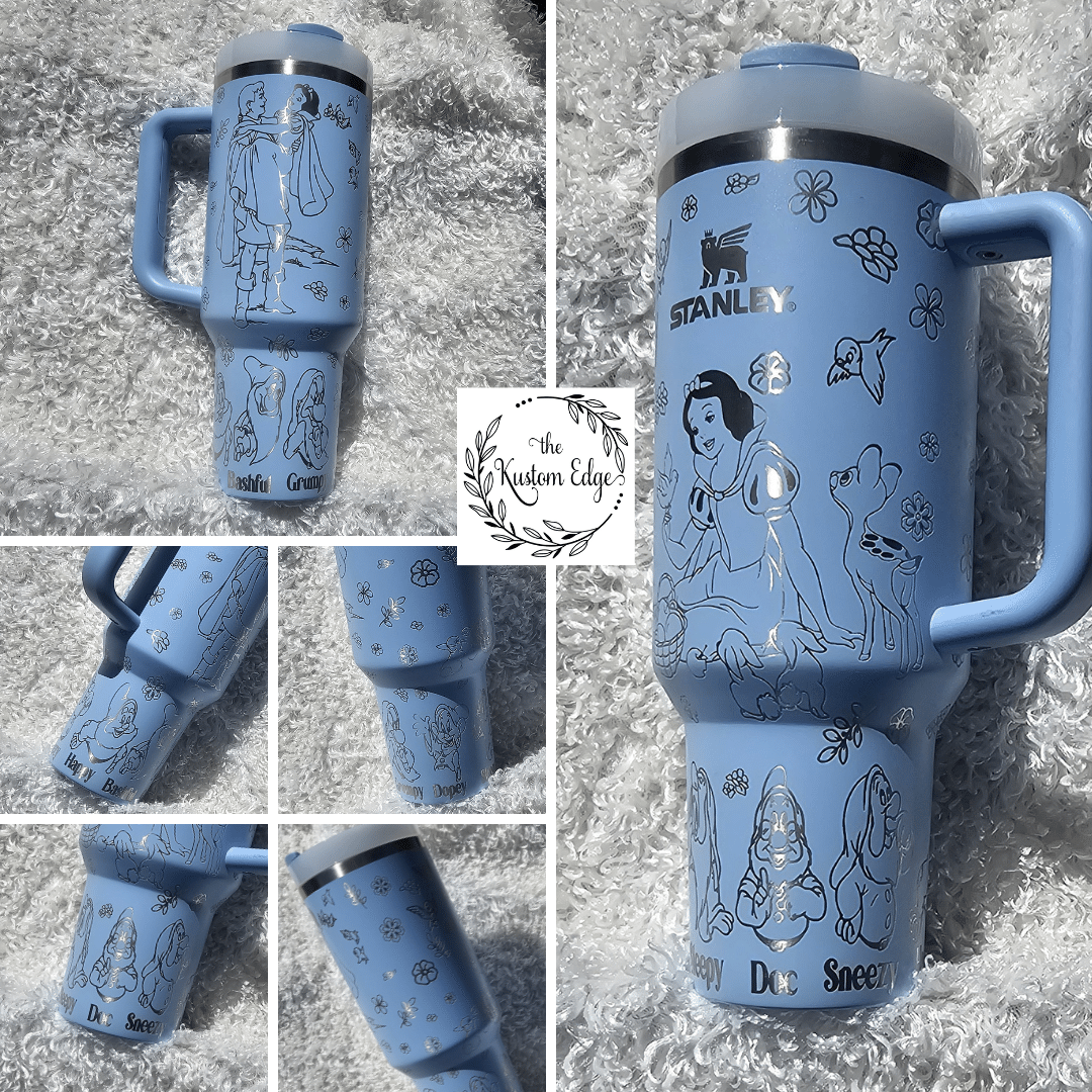 Snow White Laser Engraved Tumbler V2 image 0