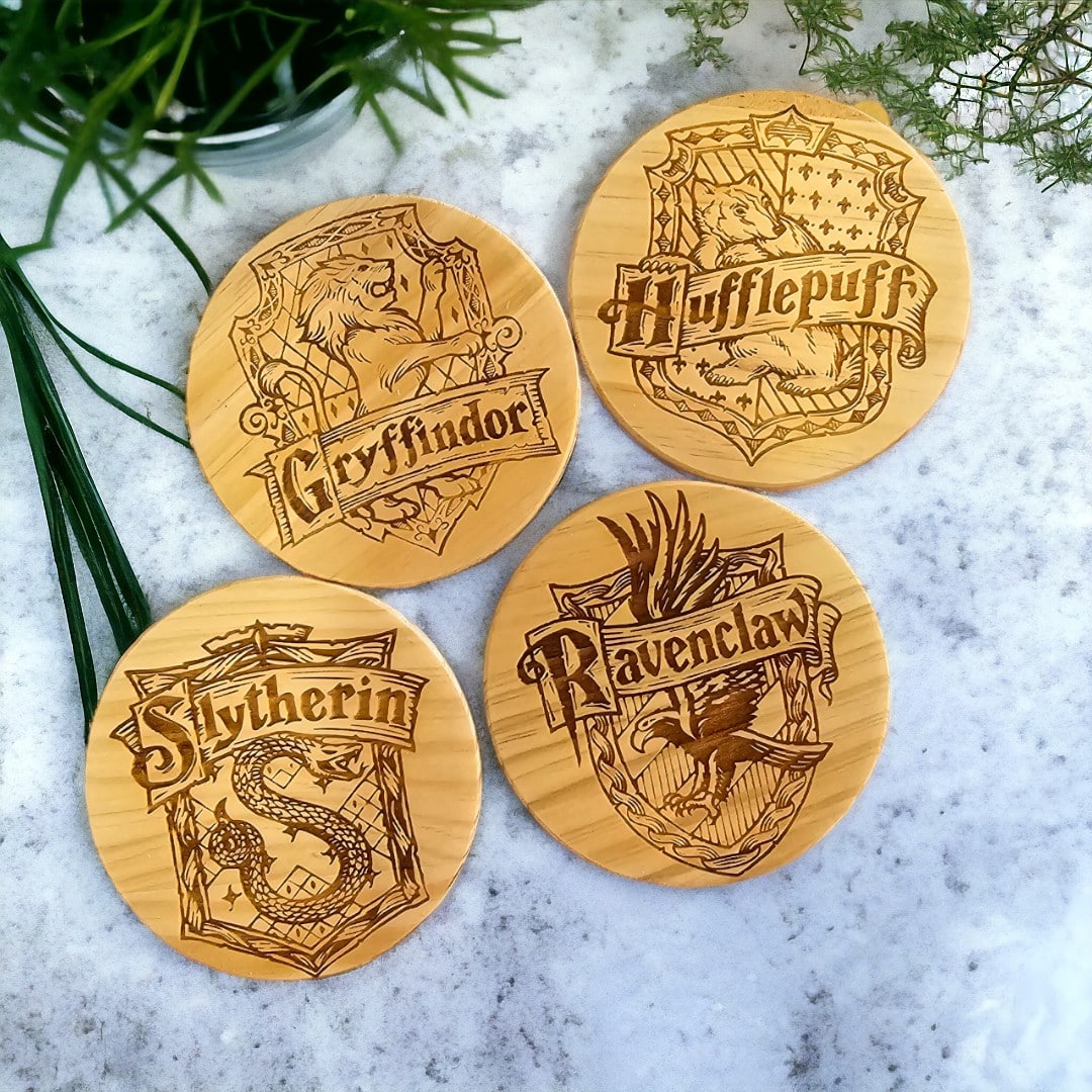 Harry Potter Wooden Coaster Set image 0