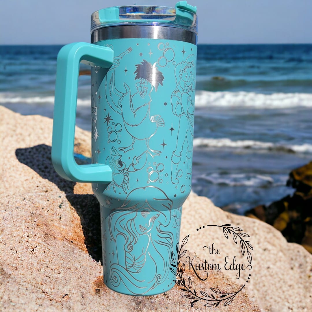 Little Mermaid Laser Engraved Tumbler image 4