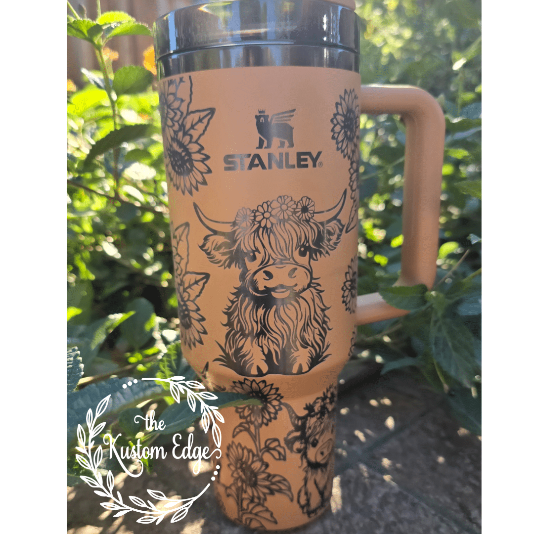 Highland Cow Laser Engraved Stainless Steel Tumbler image 2