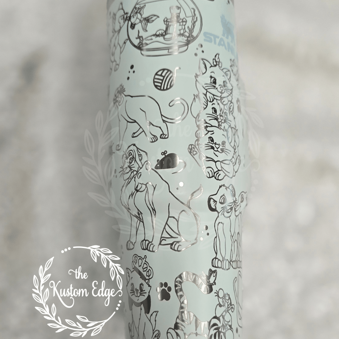 Disney Cat Lover Laser Engraved Stainless Steel Tumbler image 4