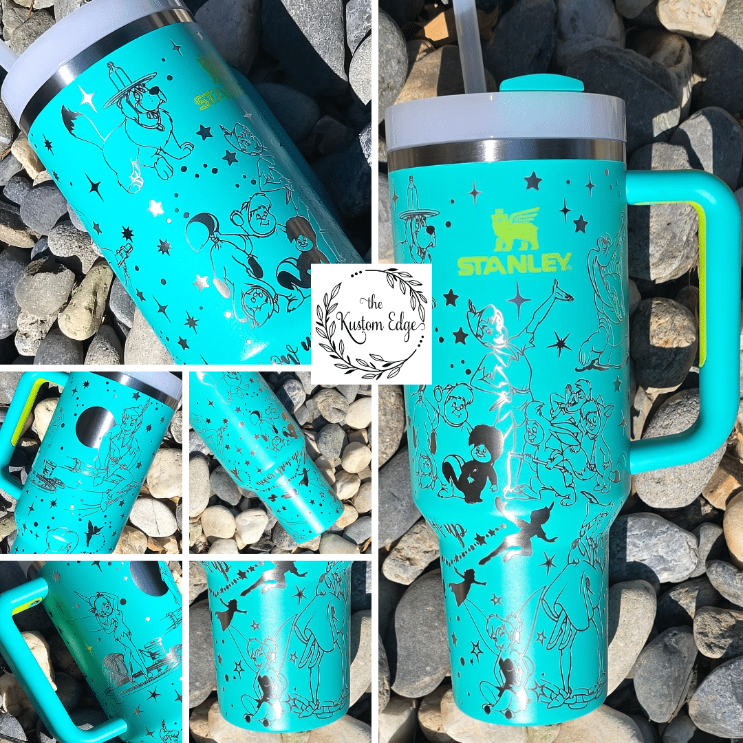 Peter Pan Laser Engraved Custom Tumbler image 1