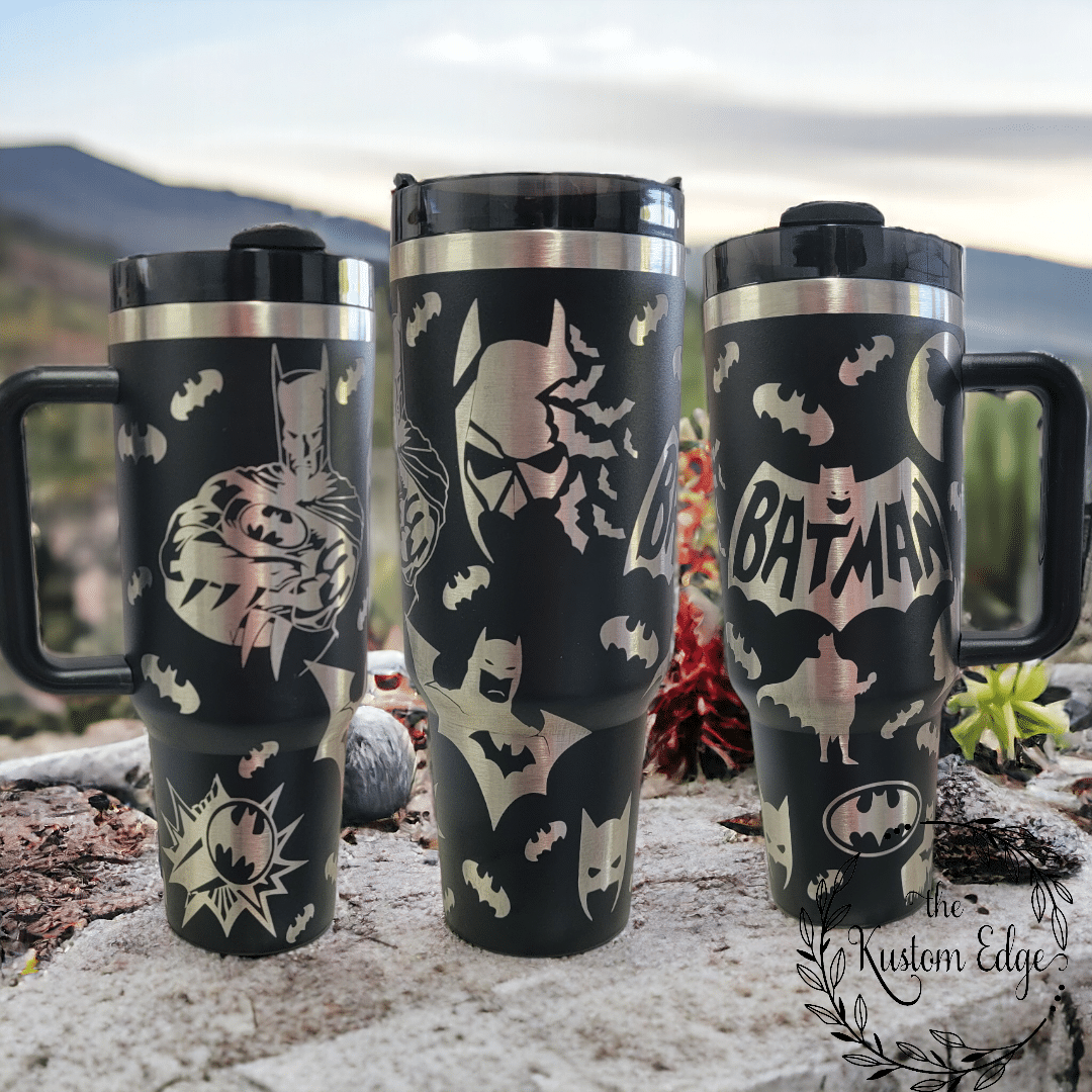 Batman Laser Engraved Custom Tumbler image 0