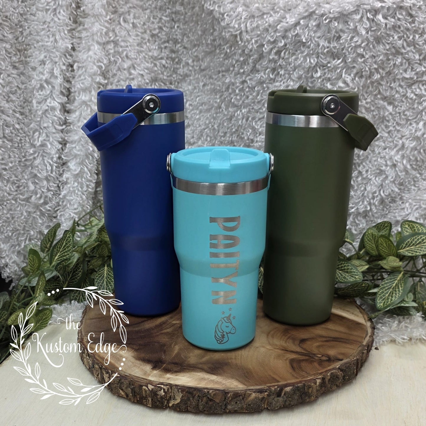 Personalized Kids Tumbler – 20oz / 30oz – Custom Name & Cute Character image 2
