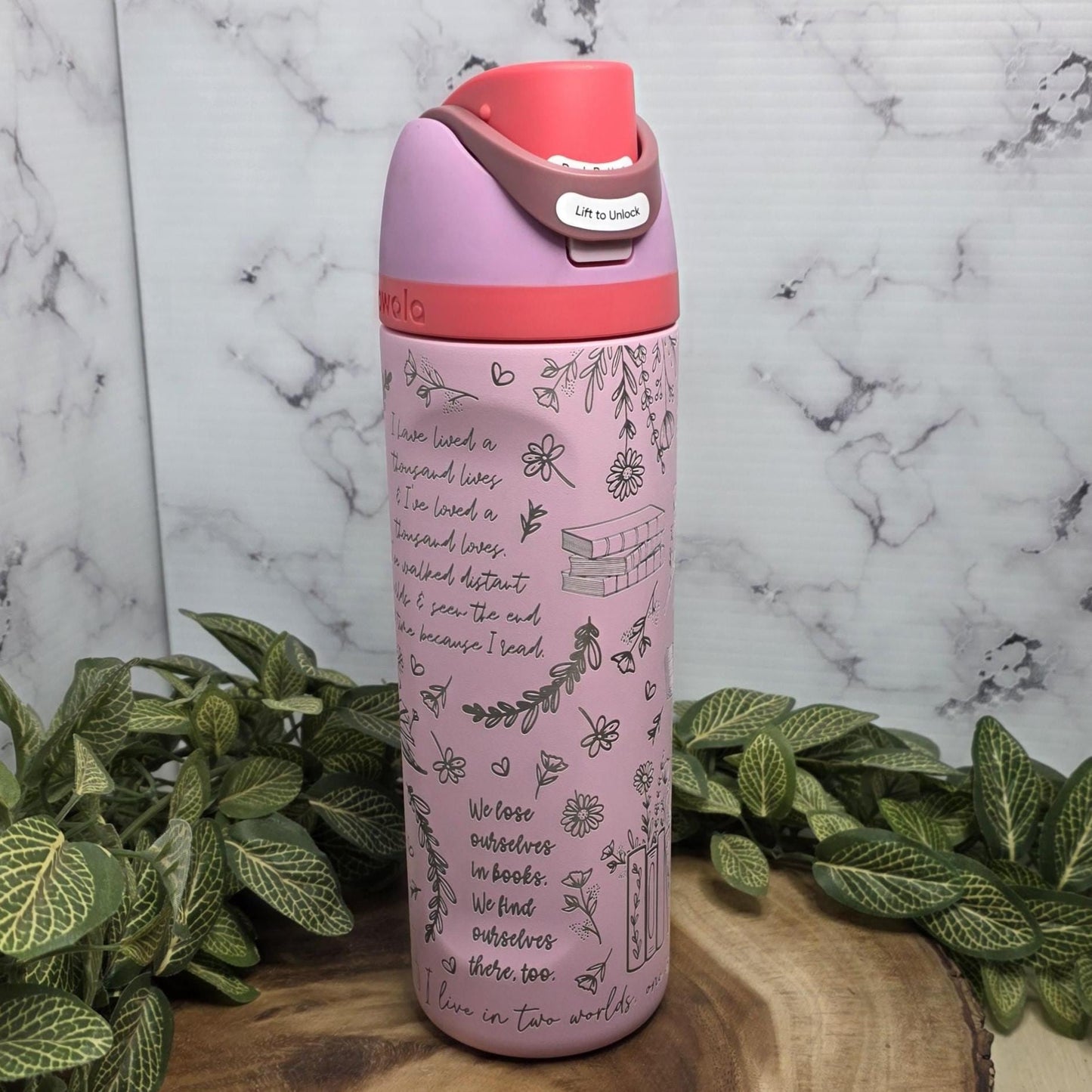 book lover gift tumbler for her reading themed bottle