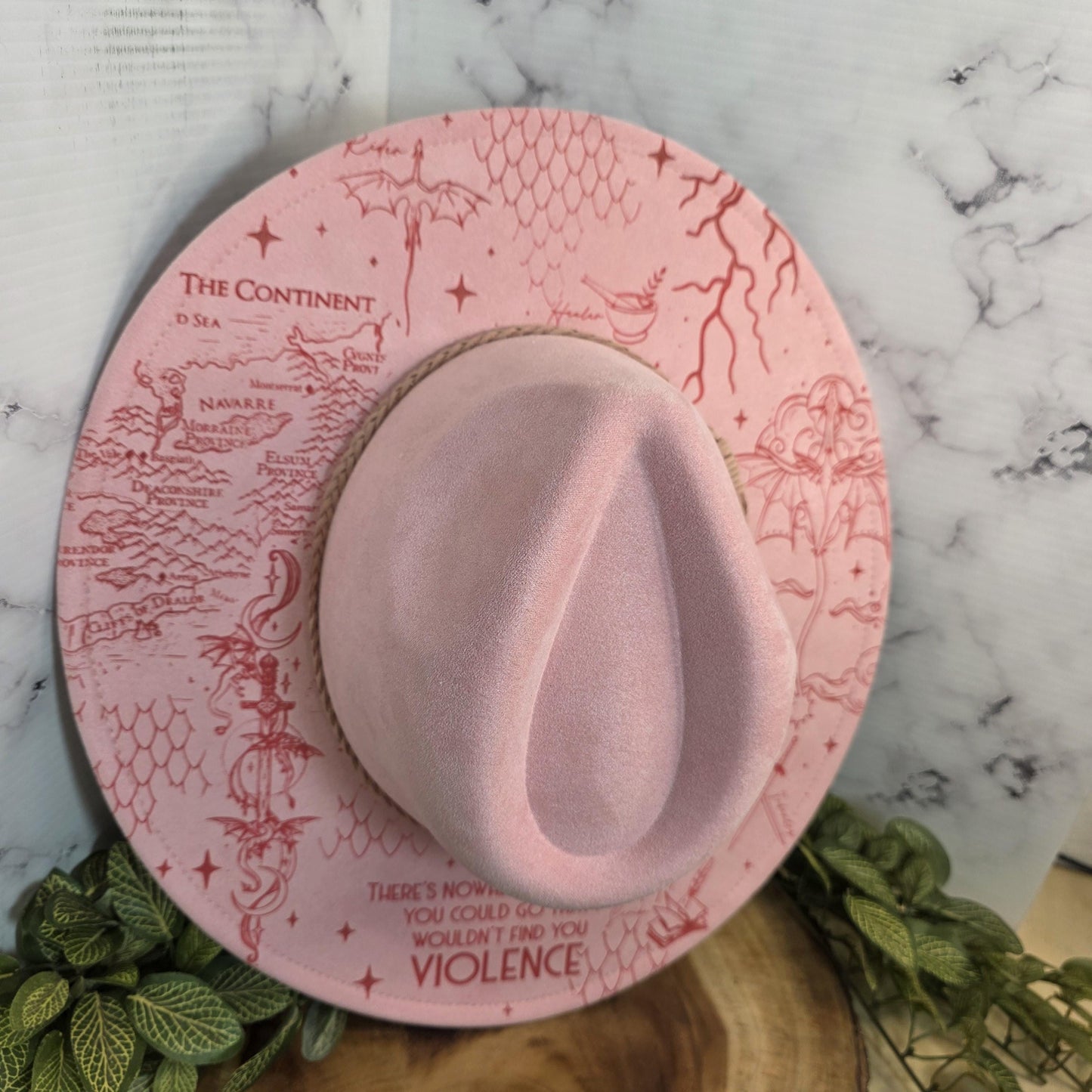 Fourth Wing Wide Brim Hat, Dragon Rider Hat, Romantasy Reader Bookish Gift Fedora