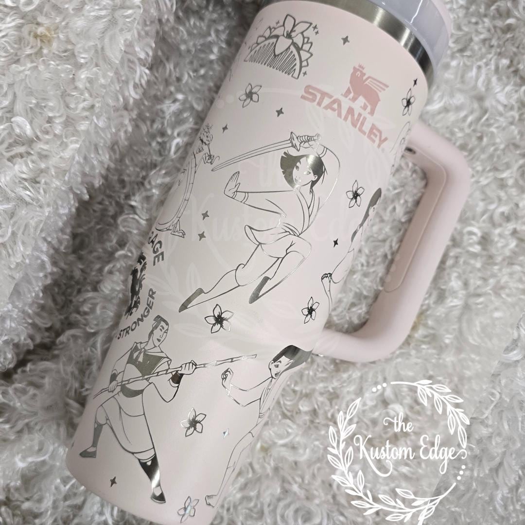 Princess Mulan, Engraved Tumbler 40oz - 30oz Name Brand or Dupe, Personalized Custom Made Cup