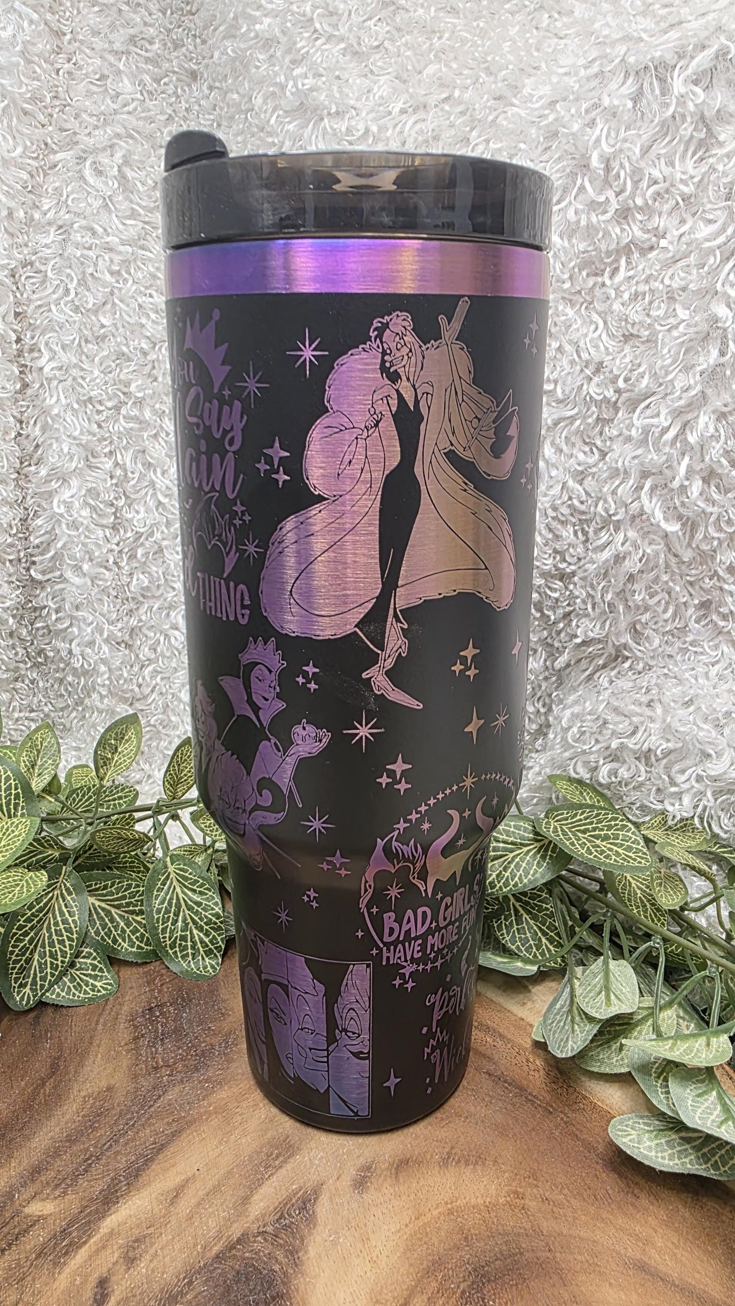 Lady Villains Laser Engraved Tumbler, Evil Queens Engraved Mug, 40oz or 30oz Personalized Cup