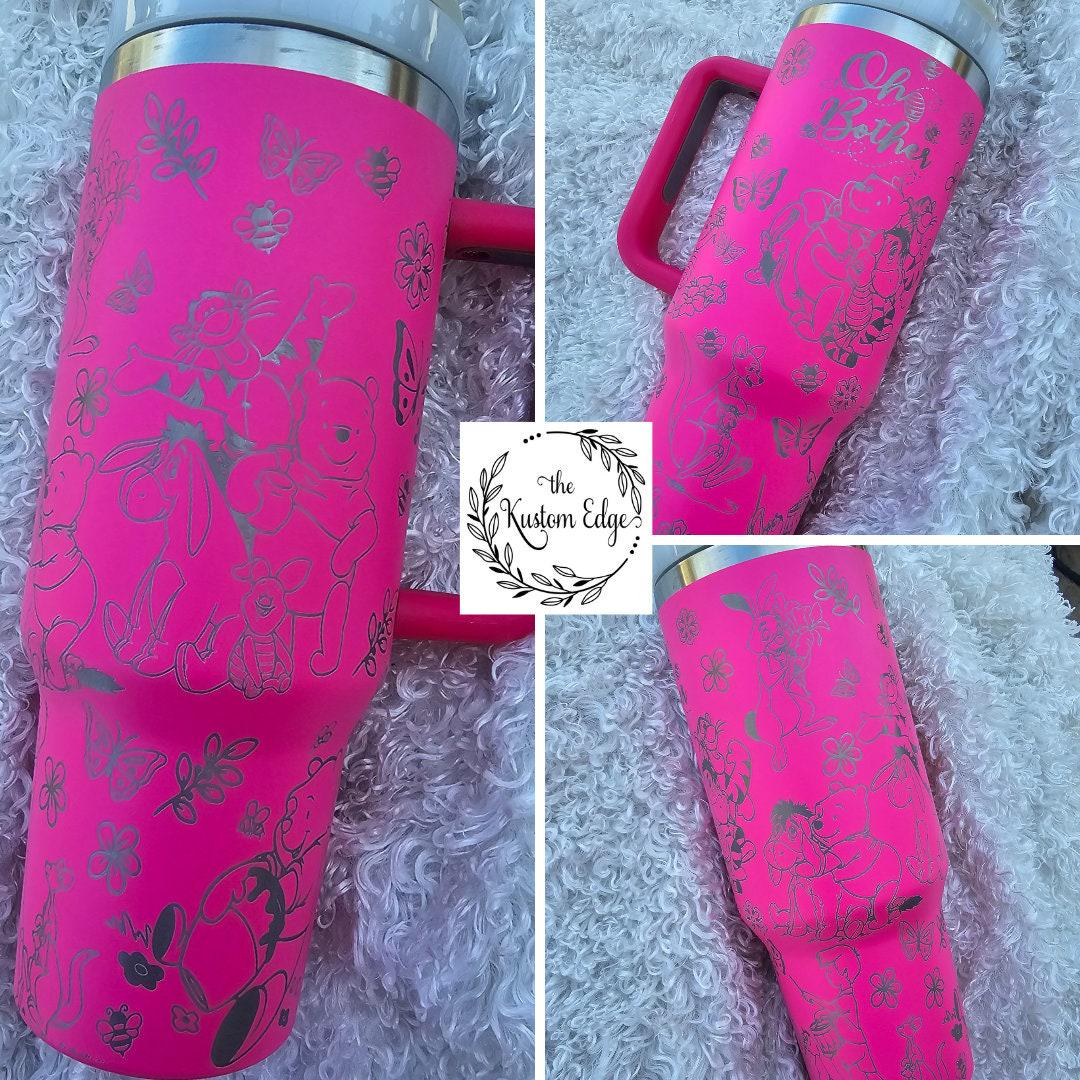 Pooh & Friends Laser Engraved Tumbler 40oz/30oz Stainless Steel Personalized Custom Bear Cup