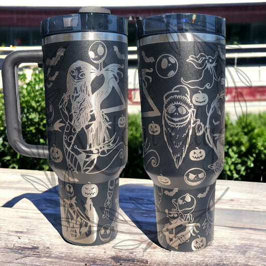 Jack Skellington Laser Engraved Custom Tumbler image 0