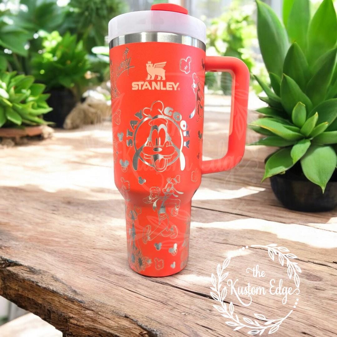 Goofy Laser Engraved Tumbler, 40oz - 30oz Stainless Steel Cup, Personalized Mug