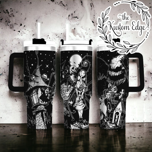 Nightmare before Christmas Laser Engraved Custom Tumbler image 0