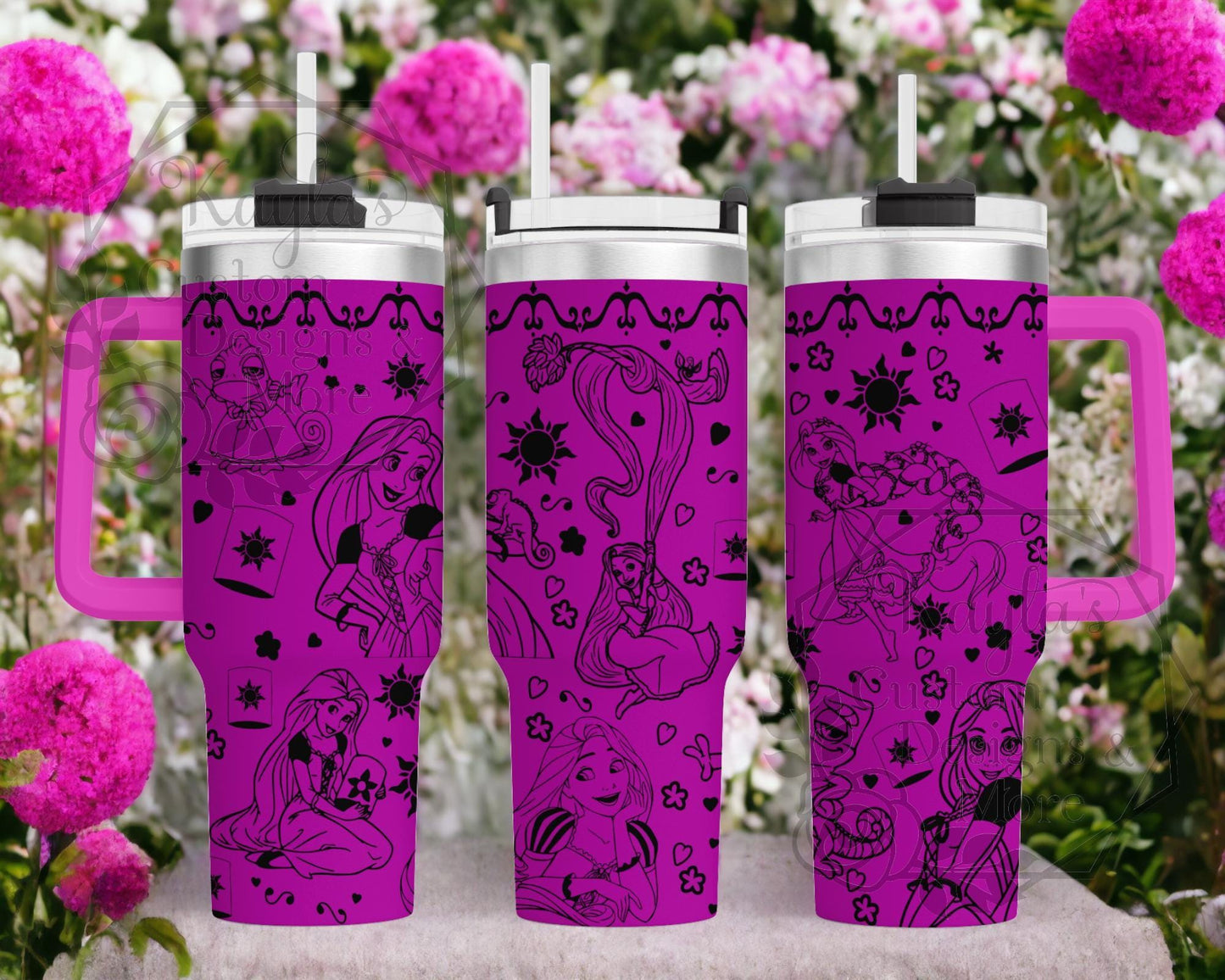 Rapunzel Princess, Character Laser Engraved Tumbler, 40oz - 30oz Stainless Steel Tumbler, Personalized Tumbler, Custom Made Cup