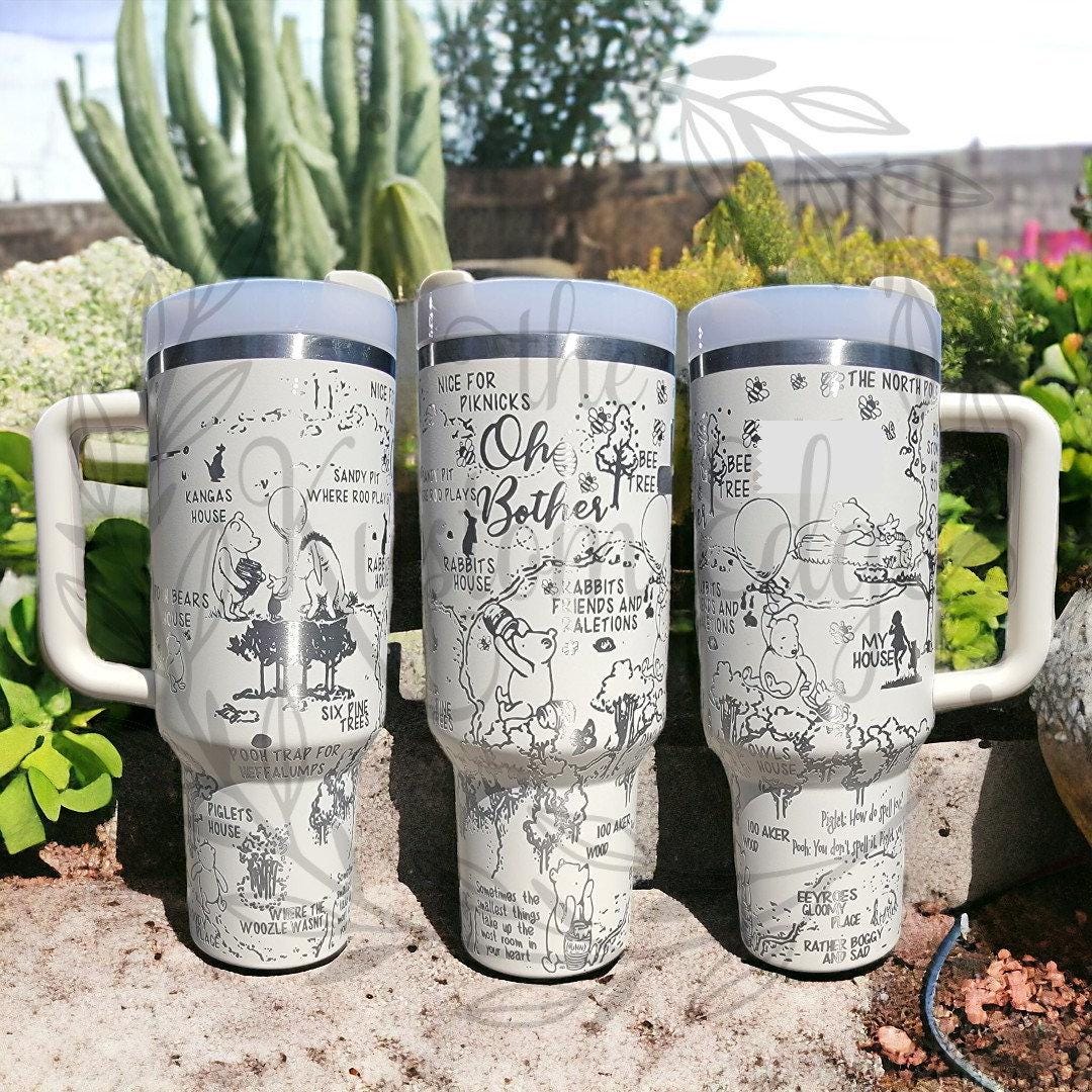100 Acre Wood Map Oh Bother Laser Engraved Tumbler 40oz/30oz stainless steel name brand or generic, Personalized Tumbler Custom Made Tumbler