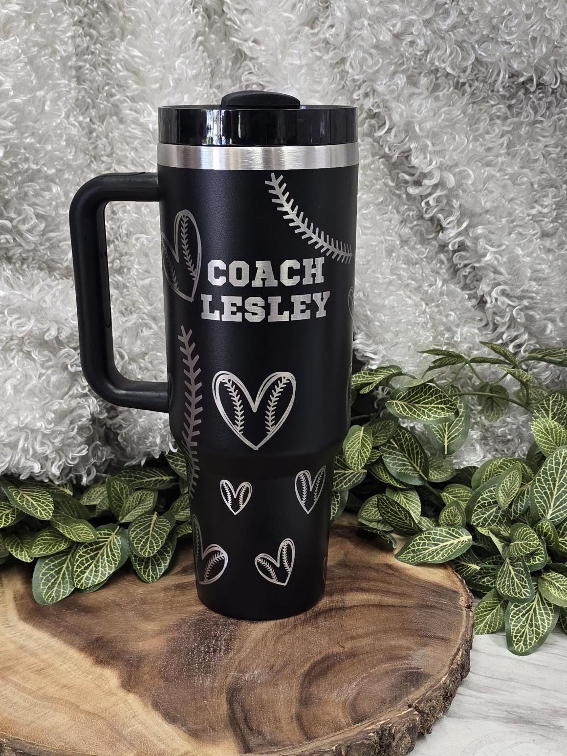 Baseball Coach Laser Engraved Tumbler, 40oz, 30oz Stainless Steel Cup, Personalized Tumbler, Custom Cup. Baseball Lover, End of Season Gift