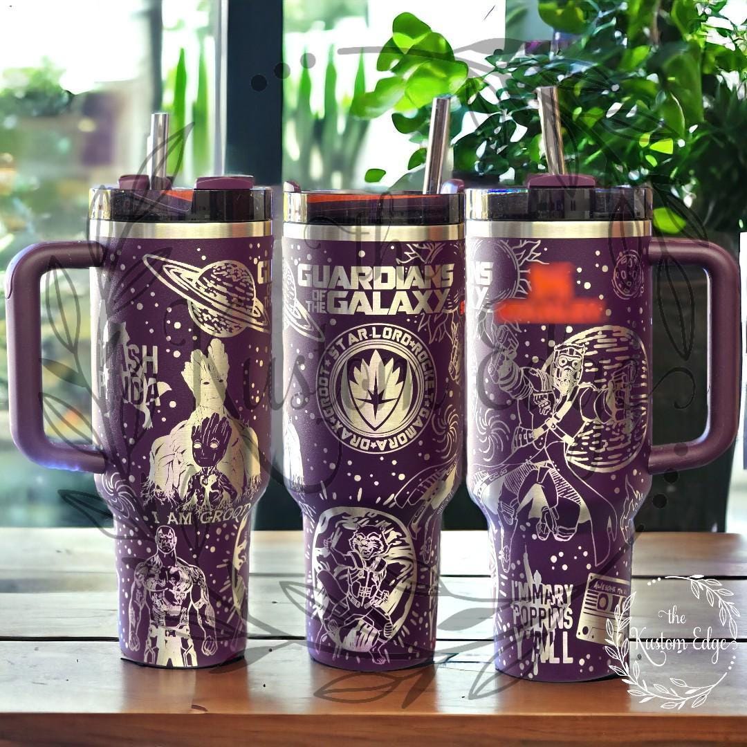 Guardians of the Galaxy Engraved Tumbler: Superhero Gift 40oz - 30oz Stainless Steel Tumbler, Personalized Cup