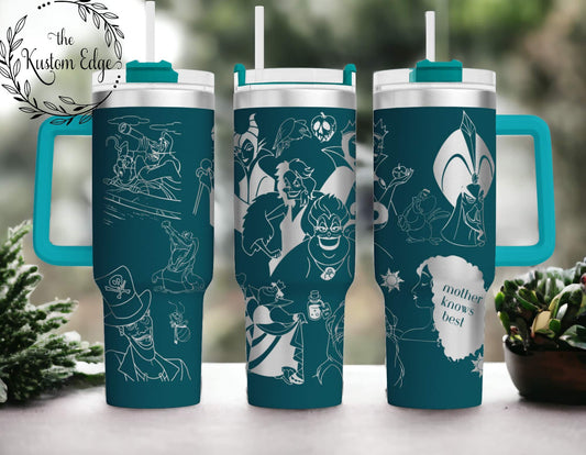 Disney Villains Engraved Custom Tumbler image 0