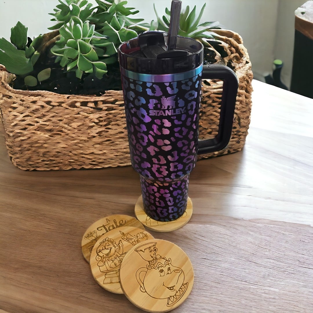 Beauty and the Beast Wooden Coaster Set image 1