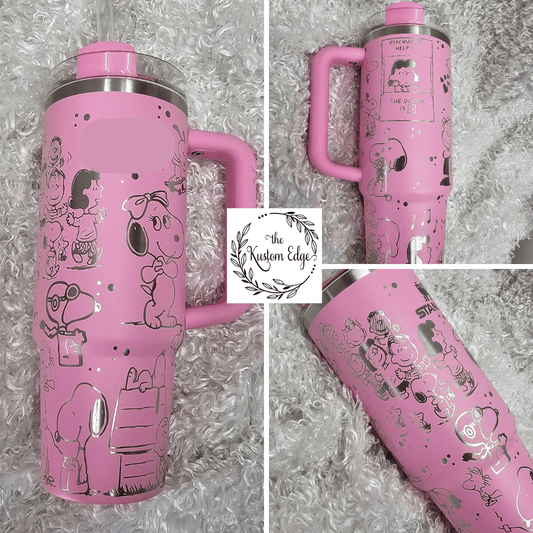 Peanuts and the Gang Laser Engraved Stainless Steel Tumbler image 0