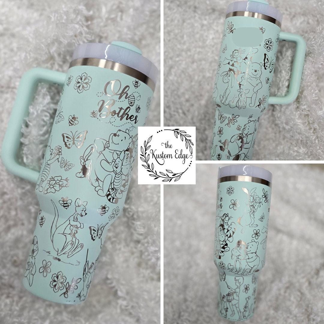 Pooh & Friends Laser Engraved Tumbler 40oz/30oz Stainless Steel Personalized Custom Bear Cup