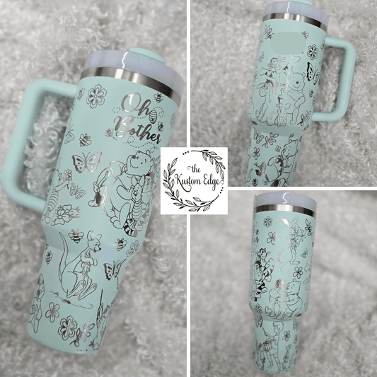 Winnie The Pooh Laser Engraved Custom Tumbler image 0