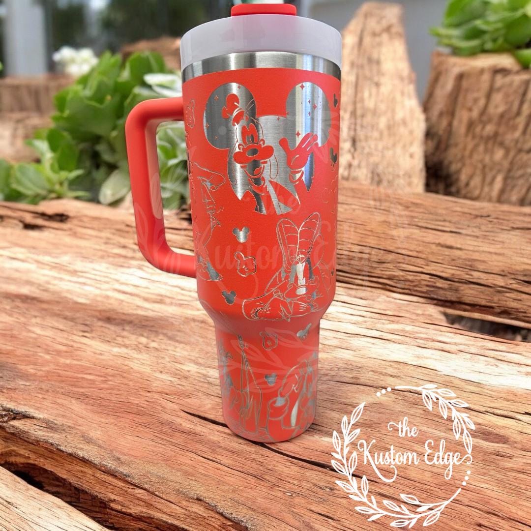 Goofy Laser Engraved Tumbler, 40oz - 30oz Stainless Steel Cup, Personalized Mug