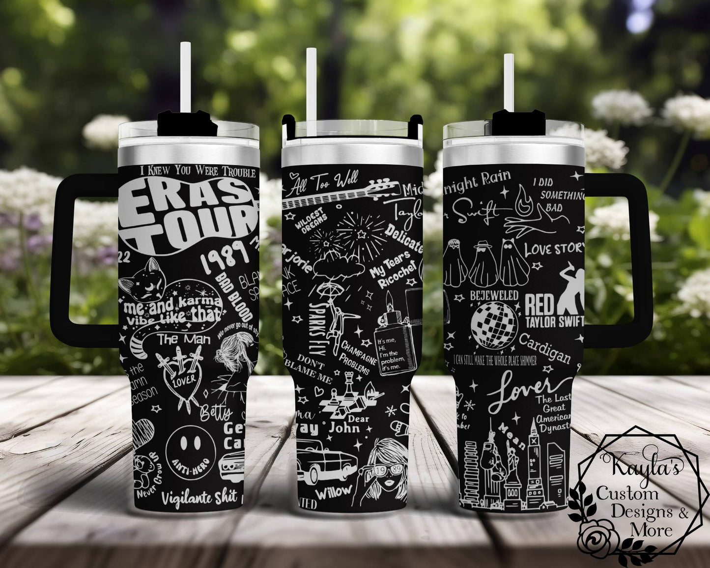 Taylor Swift Eras Tour Laser Engraved Stainless Steel Tumbler image 3