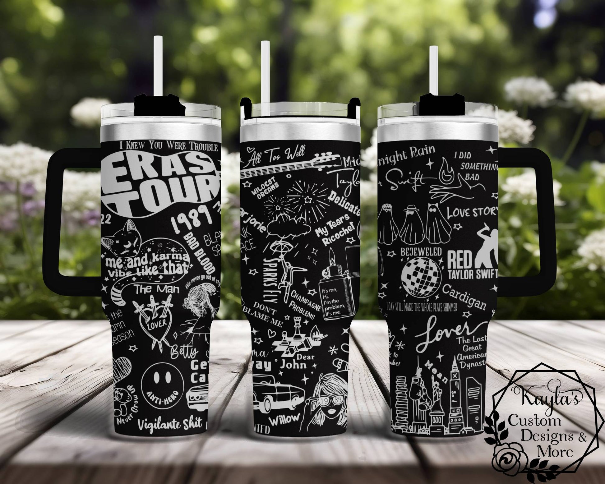 Taylor Swift Eras Tour Laser Engraved Stainless Steel Tumbler image 3