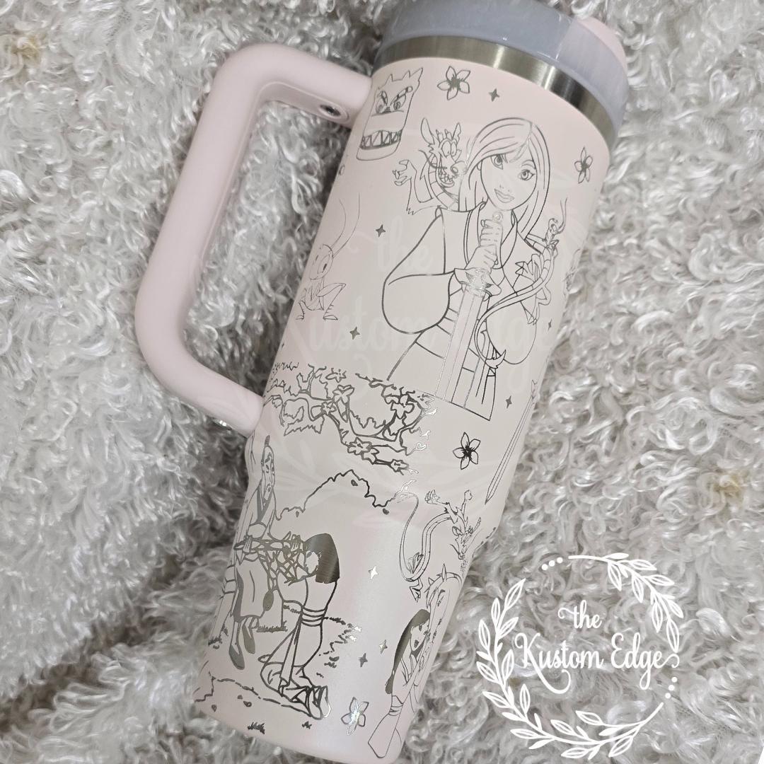 Princess Mulan, Engraved Tumbler 40oz - 30oz Name Brand or Dupe, Personalized Custom Made Cup
