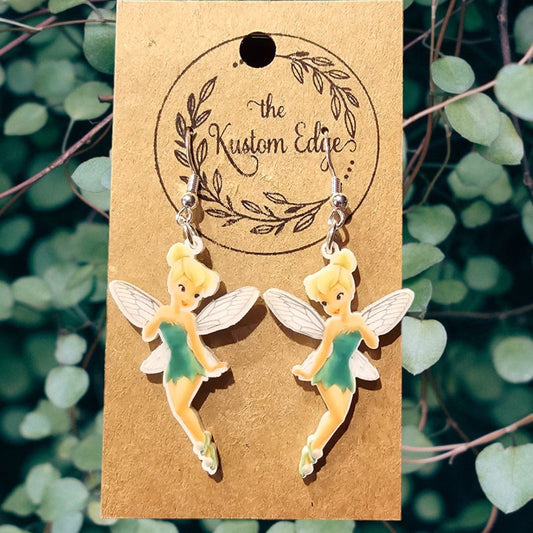 Tinker Bell Acrylic Earrings image 0