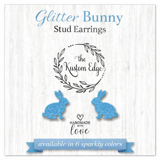 Glitter rabbit stud earrings acrylic jewelry