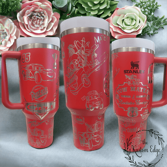 Cars Laser Engraved Custom Tumbler image 0