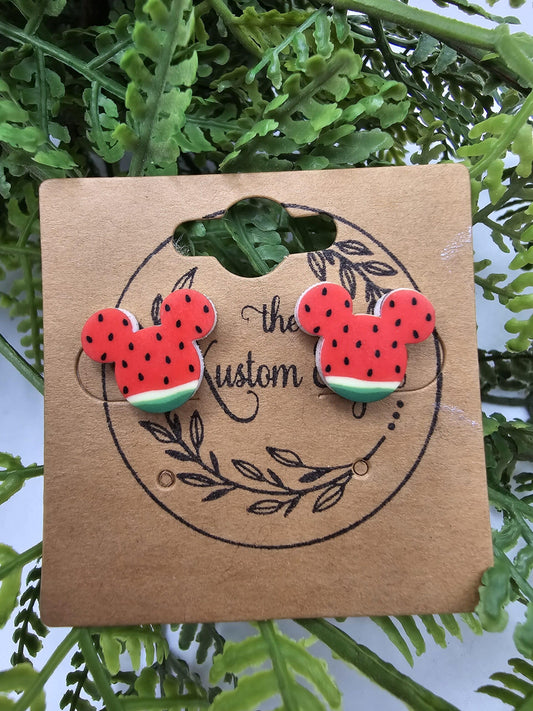 Mickey Watermelon Stud Earrings image 0